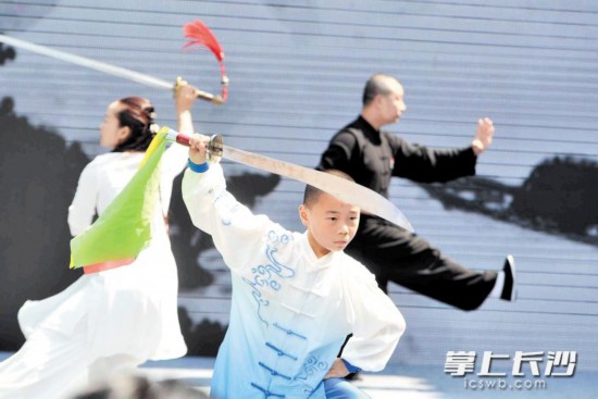 →非遗武术展示。 均为长沙晚报全媒体记者 贺文兵 摄