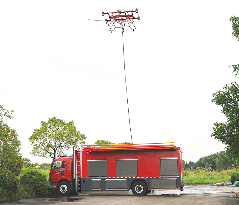 山河星航即将在本届通航展亮相的高层建筑系统灭火无人系统。受访单位供图